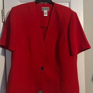 JM Collection Bold Red Blazer